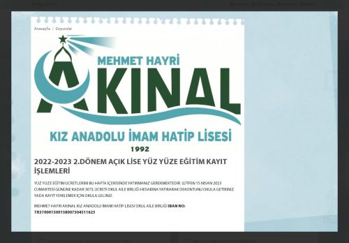 Mehmet Hayri Akınal Kız Anadolu İmam Hatip Lisesi