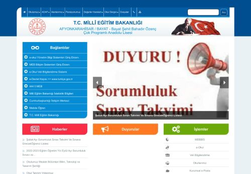 Bayat Şehit Bahadır Özenç Çok Programlı Anadolu Lisesi