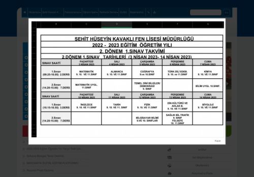 Şehit Hüseyin Kavaklı Fen  Lisesi