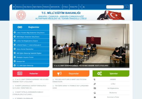 ANKARA ÇANKAYA AZİZ ALTINPINAR MESLEKİ VE TEKNİK ANADOLU LİSESİ