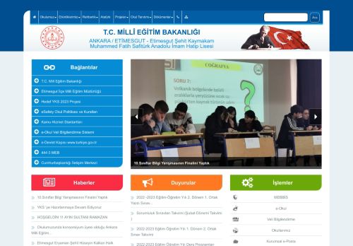 Etimesgut Şehit Kaymakam Muhammed Fatih Safitürk Anadolu İmam Hatip Lisesi