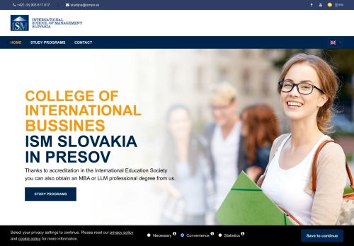 International Business College ISM Slovakia in Prešov / Vysoká škola medzinárodného podnikania ISM Slovakia v Prešove