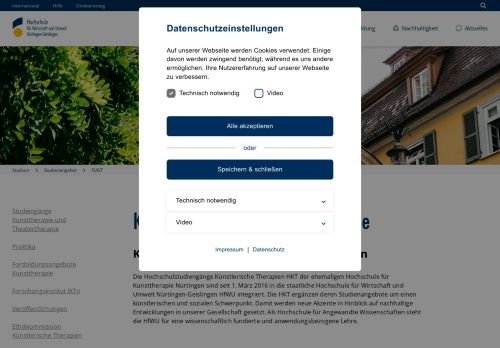 Hochschule für Kunsttherapie Nürtingen