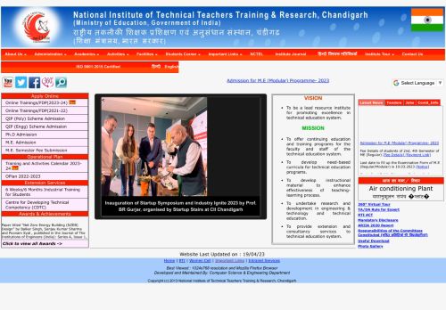 National Institute of Technical Teachers' Training and Research Chandigarh