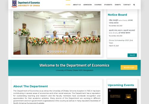 University of Dhaka Department of Economics