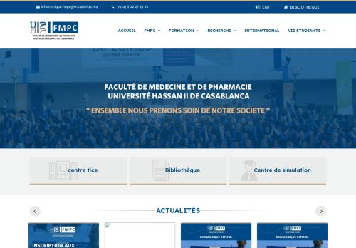 Université Hassan II Ain Chock Faculté de Médecine et de Pharmacie Casablanca