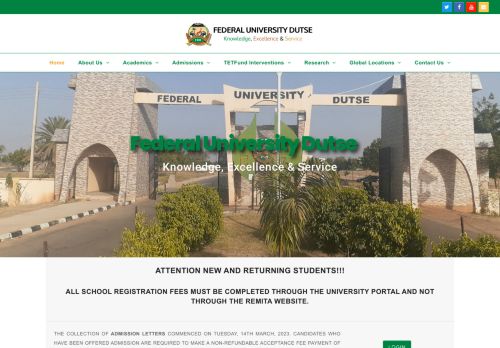 Federal University Dutse Jigawa State