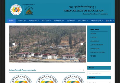 Royal University of Bhutan Paro College of Education