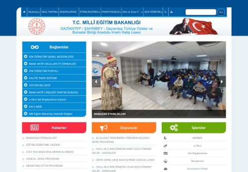 Gaziantep Türkiye Odalar ve Borsalar Birliği Anadolu İmam Hatip Lisesi